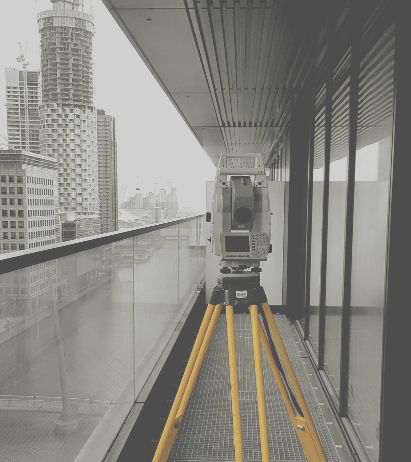 Measured building survey section drawing showing internal floor and ceiling levels
